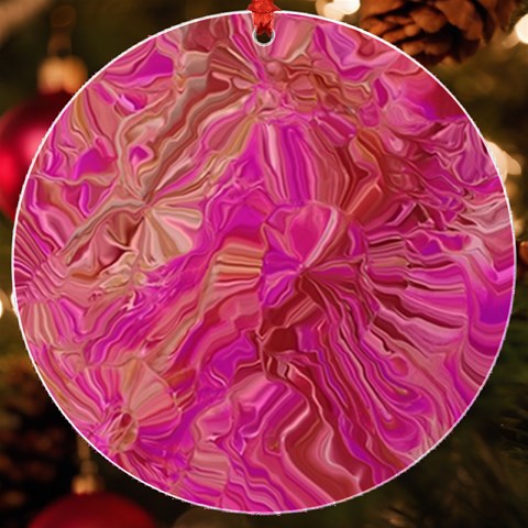 Tondo Wave I UV Print Acrylic Ornament Round from ArtsNow.com Front