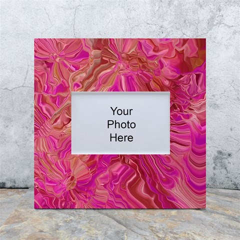 Tondo Wave I White Box Photo Frame 4  x 6  from ArtsNow.com Front