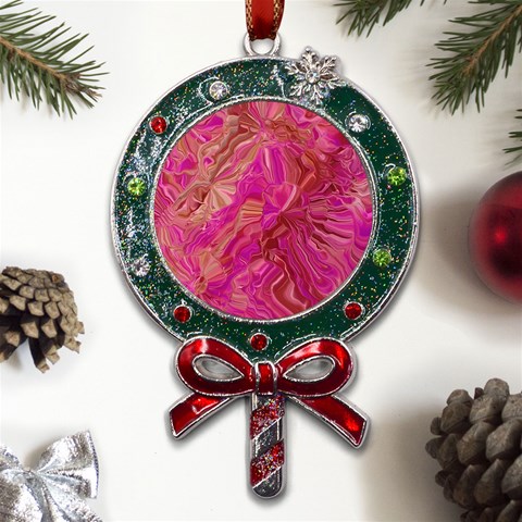 Tondo Wave I Metal X Mas Lollipop with Crystal Ornament from ArtsNow.com Front