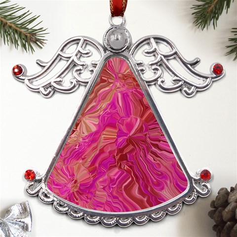 Tondo Wave I Metal Angel with Crystal Ornament from ArtsNow.com Front