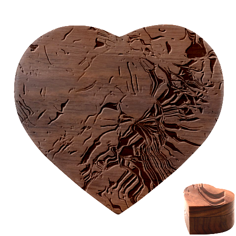 Tondo Wave I Heart Wood Jewelry Box from ArtsNow.com Front