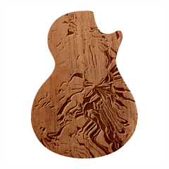 Tondo Wave I Guitar Shape Wood Guitar Pick Holder Case And Picks Set from ArtsNow.com Front