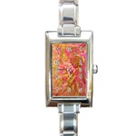 Acid green blend Rectangle Italian Charm Watch