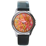 Acid green blend Round Metal Watch