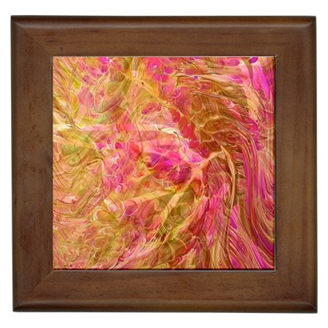 Acid green blend Framed Tile from ArtsNow.com Front