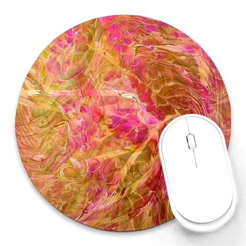 Acid green blend Round Mousepad from ArtsNow.com Front