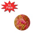 Acid green blend 1  Mini Buttons (10 pack) 