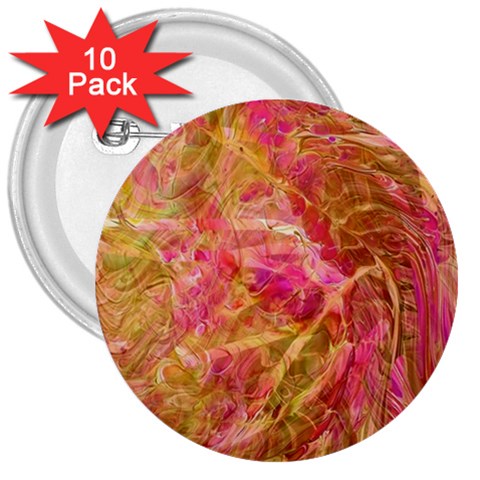 Acid green blend 3  Buttons (10 pack)  from ArtsNow.com Front