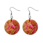 Acid green blend Mini Button Earrings