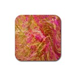 Acid green blend Rubber Coaster (Square)