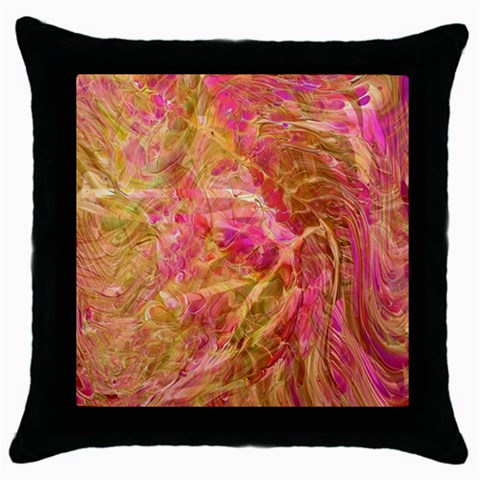 Acid green blend Throw Pillow Case (Black) from ArtsNow.com Front