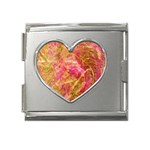 Acid green blend Mega Link Heart Italian Charm (18mm)