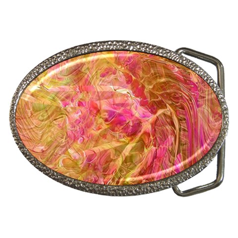 Acid green blend Belt Buckles from ArtsNow.com Front