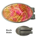 Acid green blend Money Clips (Oval) 