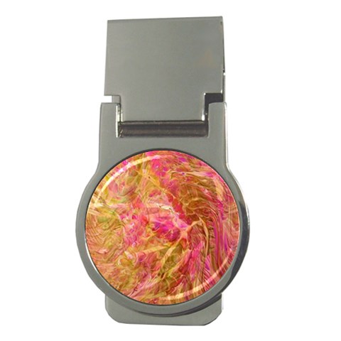 Acid green blend Money Clips (Round)  from ArtsNow.com Front