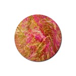 Acid green blend Rubber Round Coaster (4 pack)