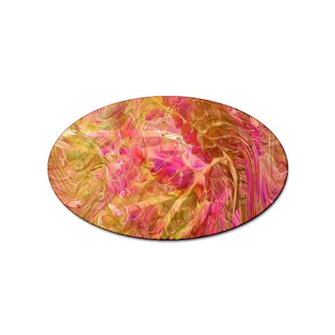 Acid green blend Sticker (Oval) from ArtsNow.com Front