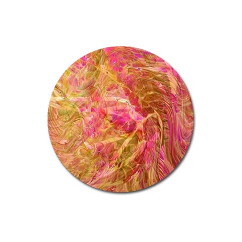 Acid green blend Magnet 3  (Round) from ArtsNow.com Front