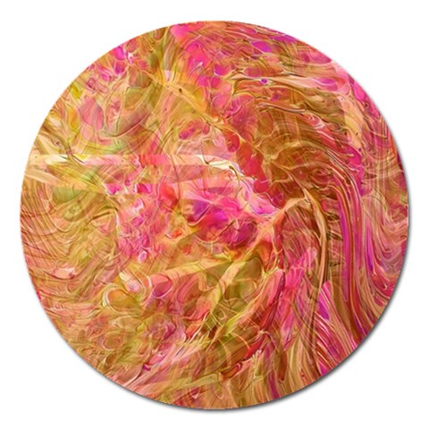 Acid green blend Magnet 5  (Round) from ArtsNow.com Front