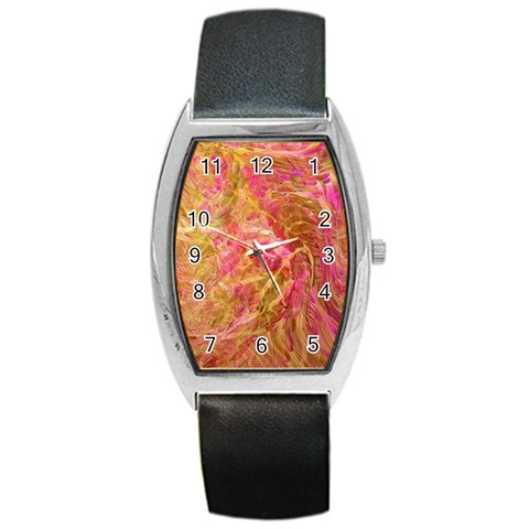 Acid green blend Barrel Style Metal Watch from ArtsNow.com Front