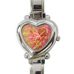 Acid green blend Heart Italian Charm Watch