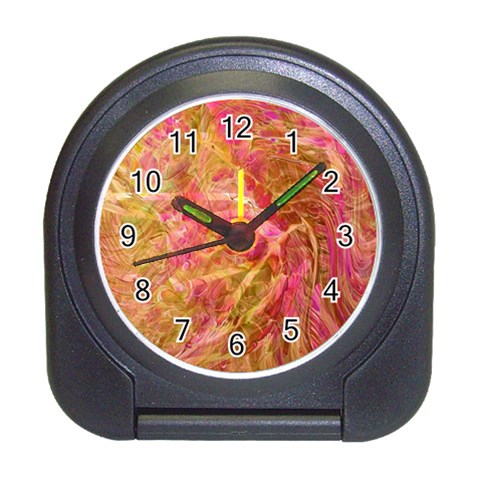 Acid green blend Travel Alarm Clock from ArtsNow.com Front
