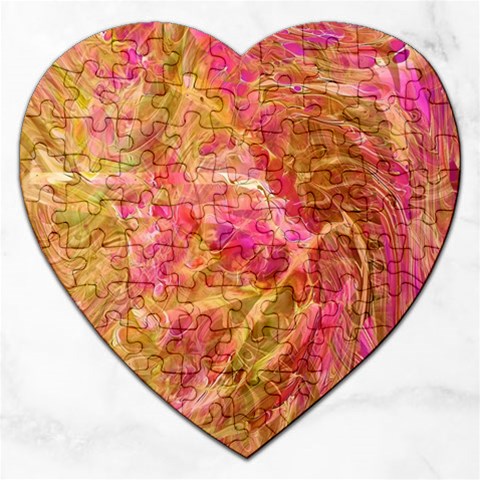 Acid green blend Jigsaw Puzzle (Heart) from ArtsNow.com Front
