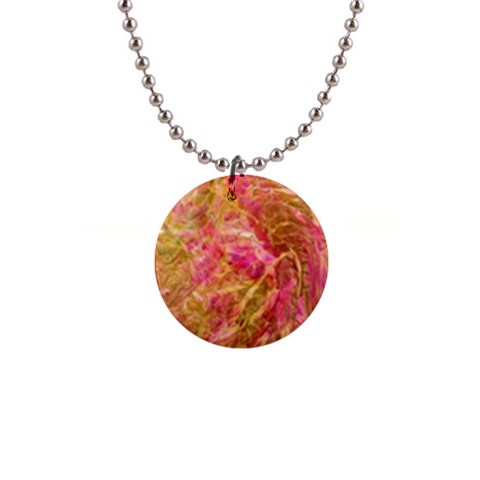 Acid green blend 1  Button Necklace from ArtsNow.com Front