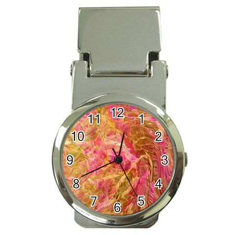 Acid green blend Money Clip Watches from ArtsNow.com Front