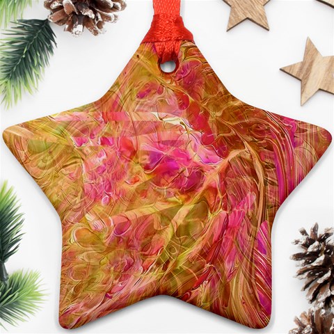 Acid green blend Star Ornament (Two Sides) from ArtsNow.com Front