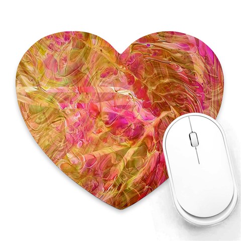 Acid green blend Heart Mousepad from ArtsNow.com Front