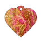 Acid green blend Dog Tag Heart (One Side)