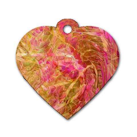 Acid green blend Dog Tag Heart (Two Sides) from ArtsNow.com Front