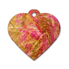 Acid green blend Dog Tag Heart (Two Sides) from ArtsNow.com Front