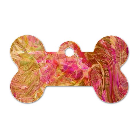 Acid green blend Dog Tag Bone (One Side) from ArtsNow.com Front