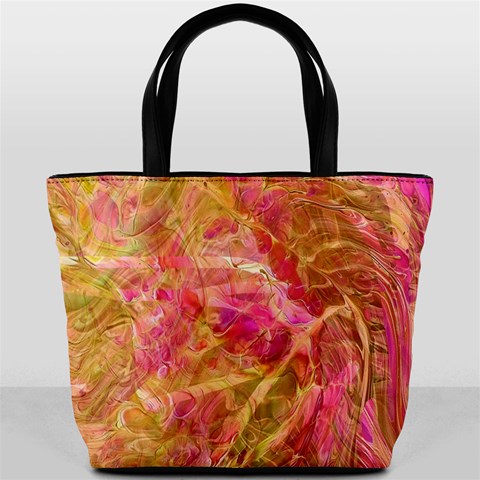 Acid green blend Bucket Bag from ArtsNow.com Front