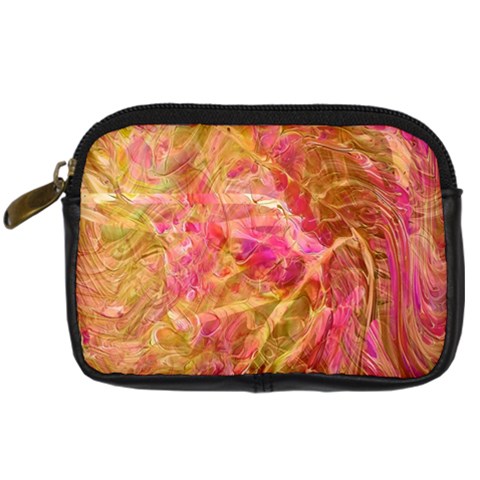 Acid green blend Digital Camera Leather Case from ArtsNow.com Front