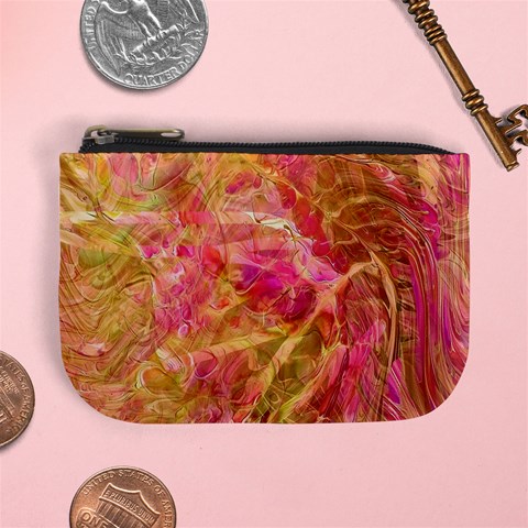 Acid green blend Mini Coin Purse from ArtsNow.com Front