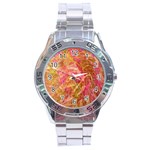 Acid green blend Stainless Steel Analogue Watch