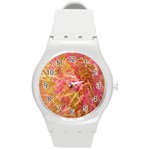 Acid green blend Round Plastic Sport Watch (M)