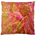 Acid green blend Large Cushion Case (One Side)