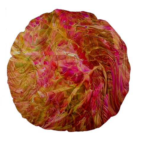 Acid green blend Large 18  Premium Round Cushions from ArtsNow.com Front