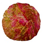 Acid green blend Large 18  Premium Round Cushions