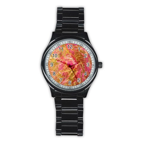 Acid green blend Stainless Steel Round Watch from ArtsNow.com Front