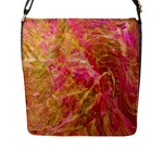 Acid green blend Flap Closure Messenger Bag (L)