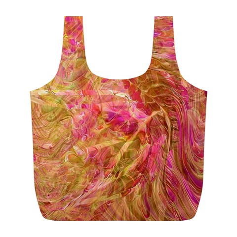 Acid green blend Full Print Recycle Bag (L) from ArtsNow.com Front