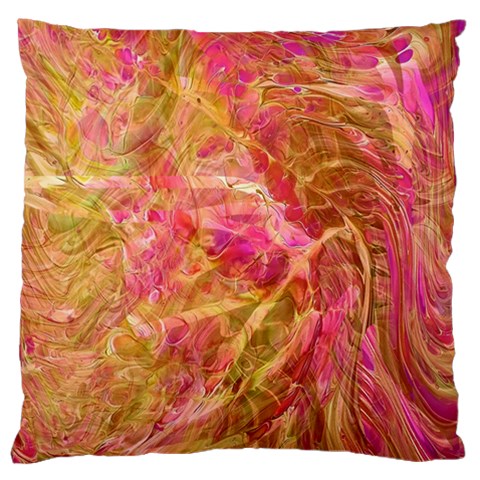 Acid green blend Large Premium Plush Fleece Cushion Case (One Side) from ArtsNow.com Front