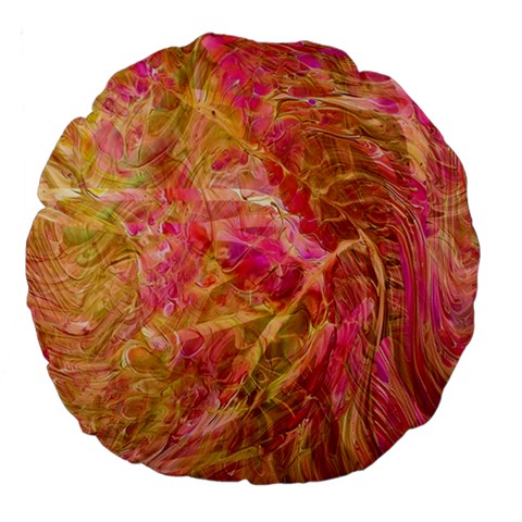 Acid green blend Large 18  Premium Flano Round Cushions from ArtsNow.com Front