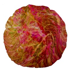 Acid green blend Large 18  Premium Flano Round Cushions from ArtsNow.com Front