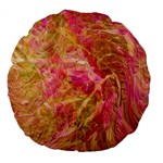 Acid green blend Large 18  Premium Flano Round Cushions